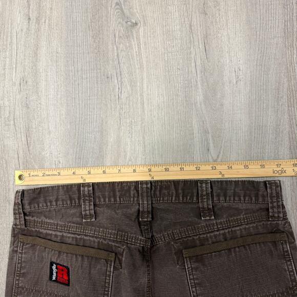 Vintage Wrangler Riggs Workwear Cargo Pants Men's 34x32 Brown Utility Grunge - Picture 7 of 9